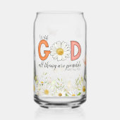 Met God is alles mogelijk Blikvorm Glas (Links)