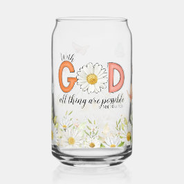 Met God is alles mogelijk Blikvorm Glas