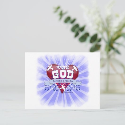 Met God is alles mogelijk Briefkaart (Staand voorkant)