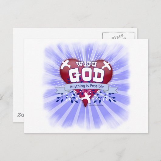 Met God is alles mogelijk Briefkaart (Voorkant / Achterkant)