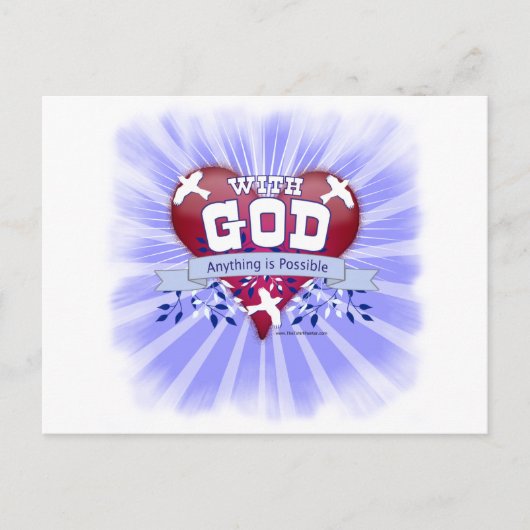 Met God is alles mogelijk Briefkaart (Voorkant)