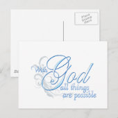 Met God is alles mogelijk Briefkaart (Voorkant / Achterkant)