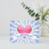 Met God is alles mogelijk Briefkaart (Staand voorkant)