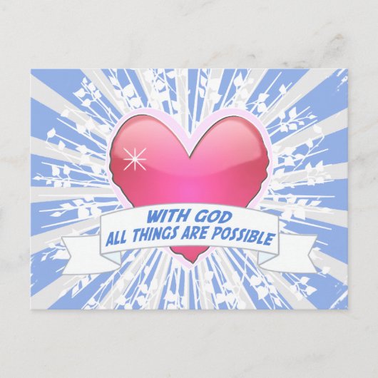 Met God is alles mogelijk Briefkaart (Voorkant)