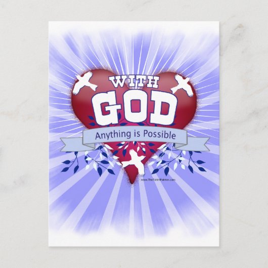 Met God is alles mogelijk Briefkaart (Voorkant)