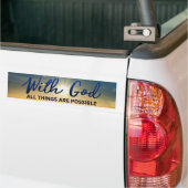 Met God is alles mogelijk Bumpersticker (Op Truck)