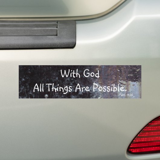 Met God is alles mogelijk Bumpersticker (Op auto)