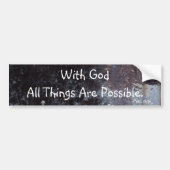 Met God is alles mogelijk Bumpersticker (Voorkant)