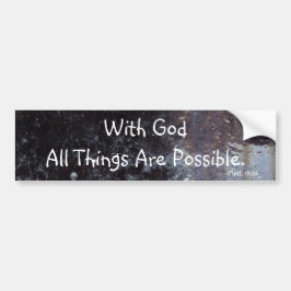 Met God is alles mogelijk Bumpersticker