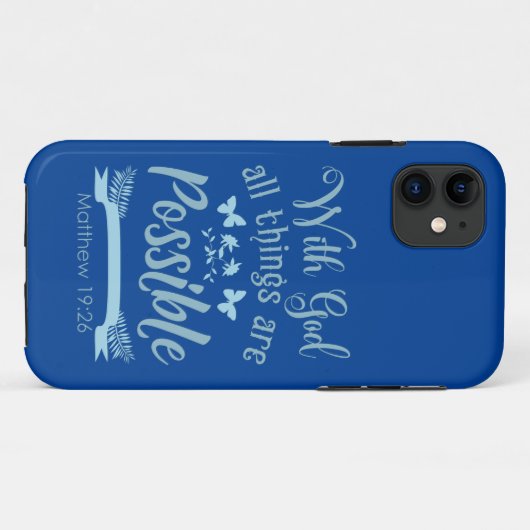 Met God is alles mogelijk Case-Mate iPhone Case (Achterkant (horizontaal))