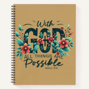 Met God is Alles Mogelijk Christelijk Notitieboek