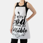 Met God is alles mogelijk | Christelijk Schort (Insitu)