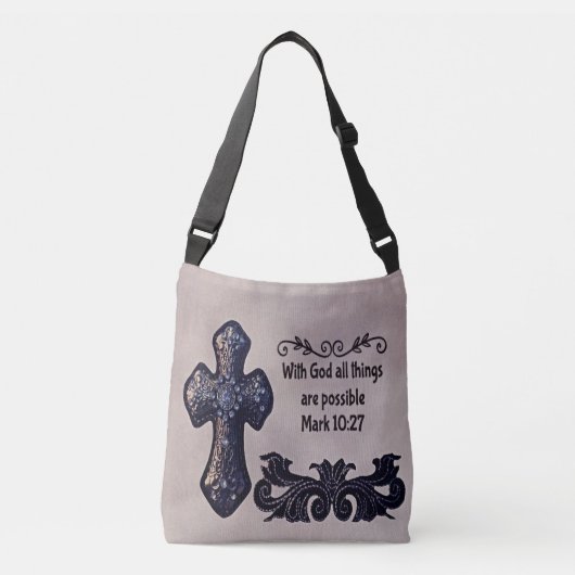 Met God is alles mogelijk Crossbody Tas (Voorkant)