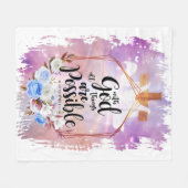 Met God is alles mogelijk... Fleece Deken (Voorkant (Horizontaal))