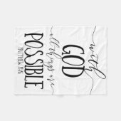 Met God is alles mogelijk Fleece Deken (Voorkant (Horizontaal))