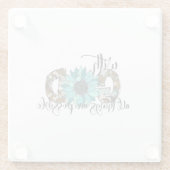 Met God is alles mogelijk Glazen Onderzetter (Achterkant)