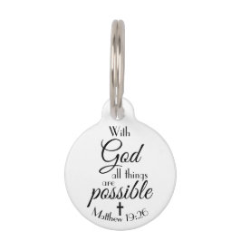 Met God is alles mogelijk... Huisdierpenning