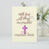 Met God is alles mogelijk Kaart (Staand voorkant)