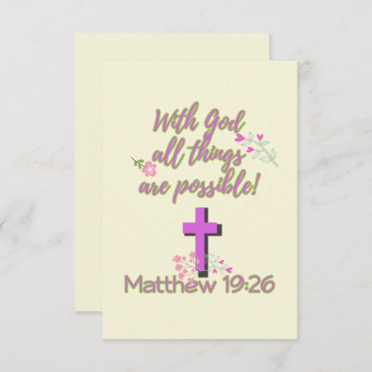 Met God is alles mogelijk Kaart (Voorkant / Achterkant)