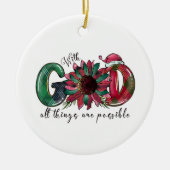 Met God is alles mogelijk Keramisch Ornament (Voorkant)