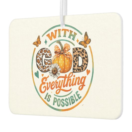 Met God is alles mogelijk Luchtverfrisser (Links)