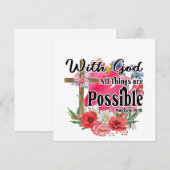 Met God is alles mogelijk met een Christelijke kaa (Voorkant / Achterkant)