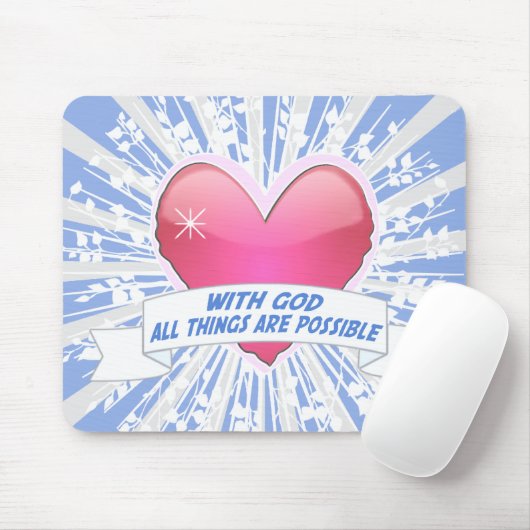 Met God is alles mogelijk Muismat (Met muis)