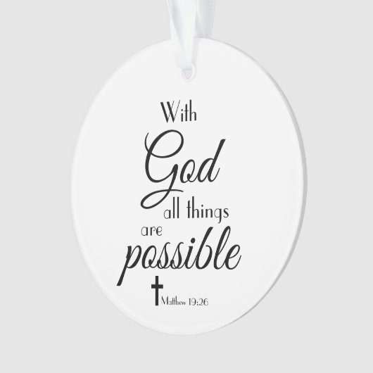 Met God is alles mogelijk... Ornament (voorkant)