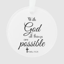 Met God is alles mogelijk... Ornament