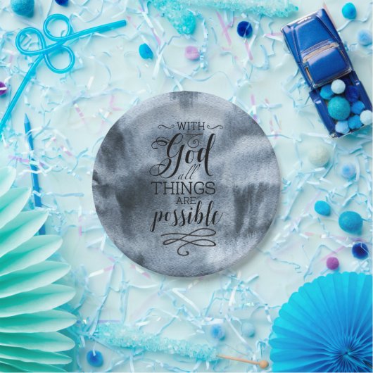 Met God is alles mogelijk Papieren Bordje (Feest)