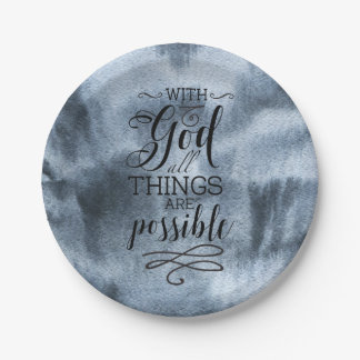 Met God is alles mogelijk Papieren Bordje