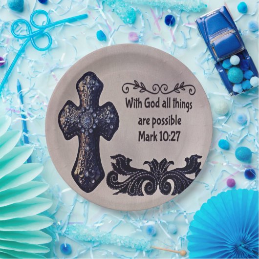 Met God is alles mogelijk Papieren Bordje (Feest)