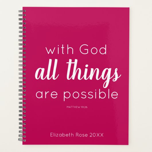 Met God is alles mogelijk... Planner (Voorkant)