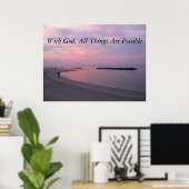 Met God is alles mogelijk Poster (Thuiskantoor)