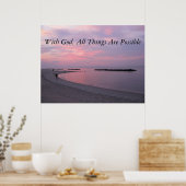 Met God is alles mogelijk Poster (Keuken)