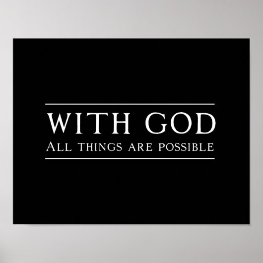 Met God is alles mogelijk Poster (Voorkant)
