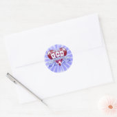 Met God is alles mogelijk Ronde Sticker (Envelop)