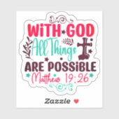 Met God is alles mogelijk Sticker (Vel)