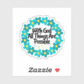 Met God is alles mogelijk Sticker (Vel)
