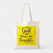 Met God is alles mogelijk Tote Bag (Achterkant)