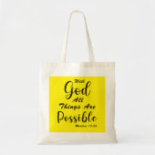Met God is alles mogelijk Tote Bag (Voorkant)