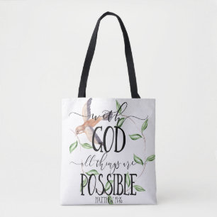 Met God is alles mogelijk Tote Bag