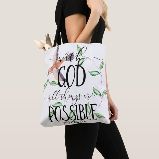Met God is alles mogelijk Tote Bag (Dichtbij)