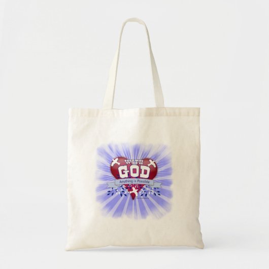 Met God is alles mogelijk Tote Bag (Voorkant)