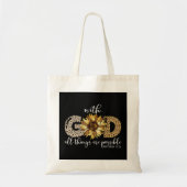 Met God is alles mogelijk... Tote Bag (Voorkant)