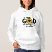Met God is alles mogelijk | Vrouwelijke heide Hoodie (Voorkant)