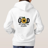 Met God is alles mogelijk | Vrouwelijke heide Hoodie (Achterkant)