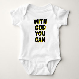 Met God kun je op geloof gebaseerde unisex Romper