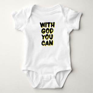 Met God kun je op geloof gebaseerde unisex Romper