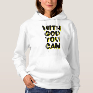 Met God kun je op geloof gebaseerde vrouw's Hoodie
